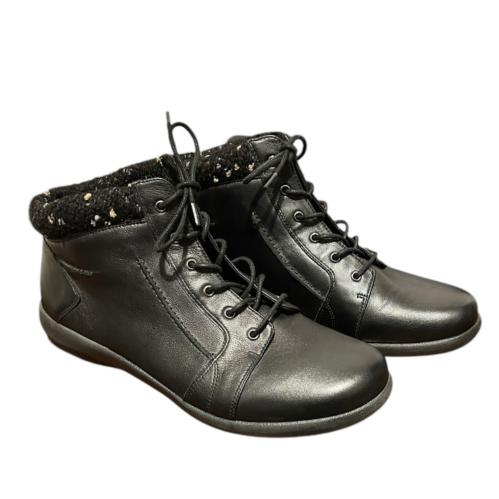 Abeo Elda Pro System Black Booties Lace Up Comfort Excellent Condition Size 10